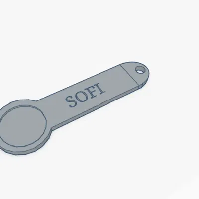 Móc khóa hình xe đẩy mua sắm kèm tên