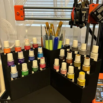 Giá đỡ ống sơn acrylic và cọ vẽ