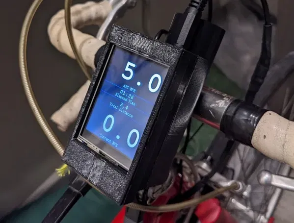 Vỏ máy tính đạp xe Arduino (đồng hồ tốc độ + đồng hồ qu... - Image 1