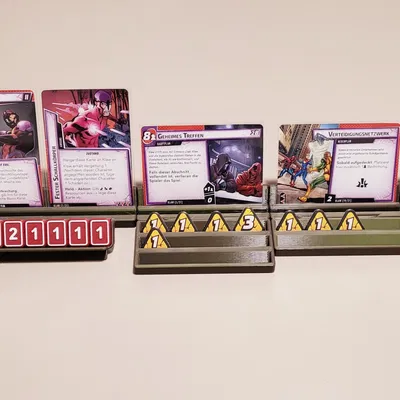 Giá đỡ thẻ và khay đếm cho trò chơi Marvel Champions