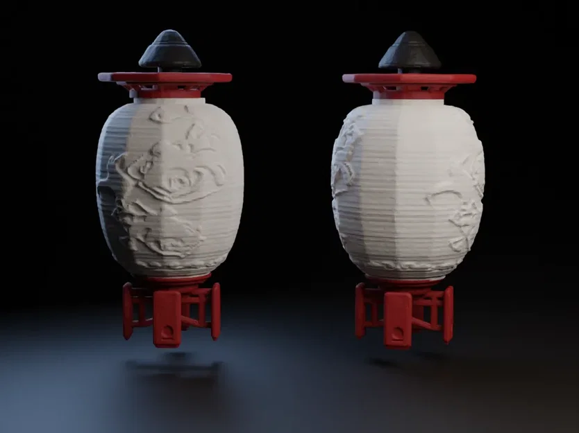 Đèn lồng giấy với giá đỡ đèn LED - Image 1