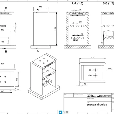 Bộ dụng cụ ép thủy lực bằng gỗ hoặc in 3D