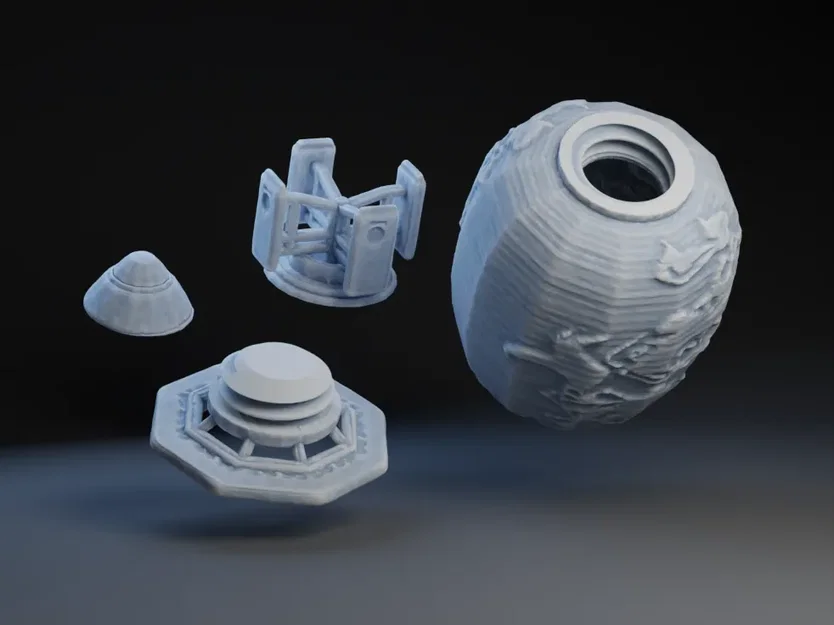 Đèn lồng giấy với giá đỡ đèn LED - Image 2