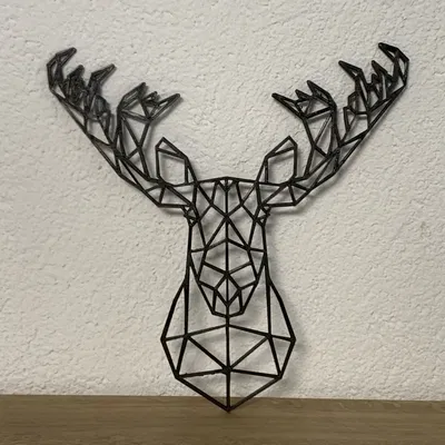 Đầu hươu hình học phong cách moose
