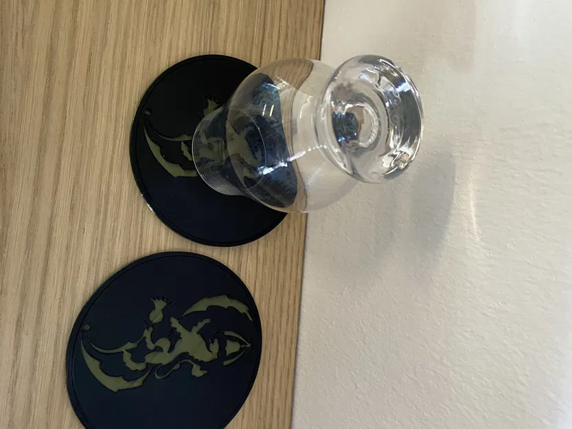 Đế lót ly hai màu với logo Lagavulin - Image 1