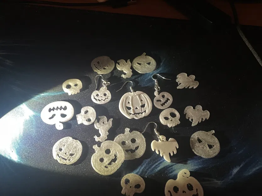 Bông tai Halloween hình bí ngô và ma quái - Image 2