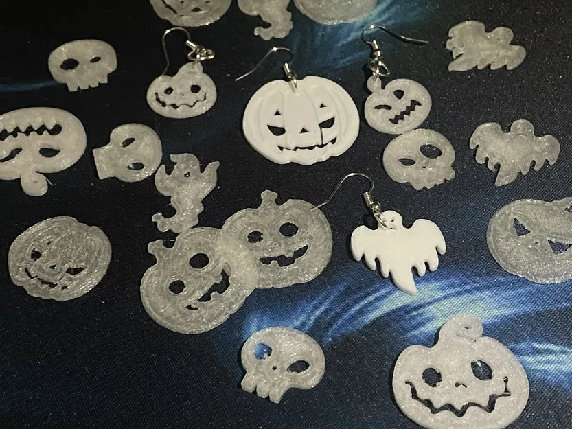 Bông tai Halloween hình bí ngô và ma quái - Image 3