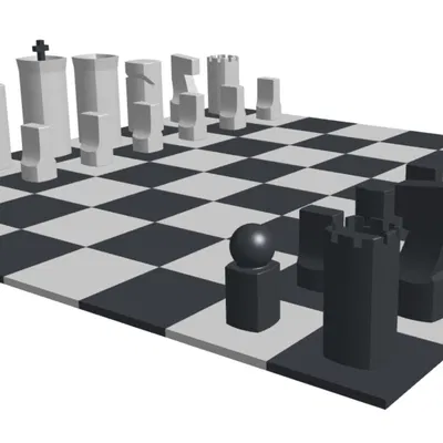 Bộ cờ vua tối giản phong cách hiện đại