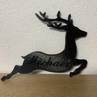 Silhouette tuần lộc trang trí Giáng Sinh