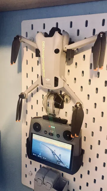 Giá đỡ lưu trữ DJI Mini 4 Pro trên giá Ikea Skadis - Image 4