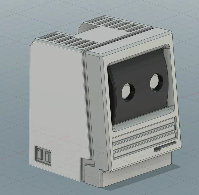 Mô hình Macintosh cổ điển mini với mắt robot - Image 3