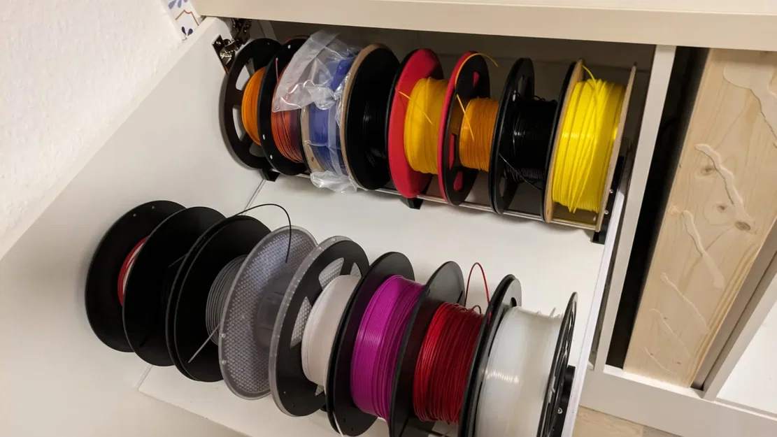 Giá đỡ cuộn filament tùy chỉnh cho tủ dưới máy in - Image 1