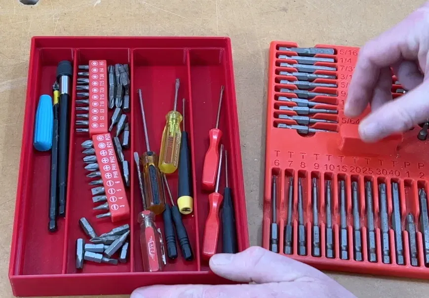 Khay lưu trữ đầu vít lớn và hộp chia ngăn - Image 2