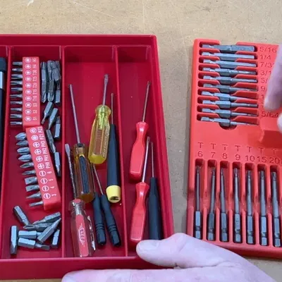 Khay lưu trữ đầu vít lớn và hộp chia ngăn