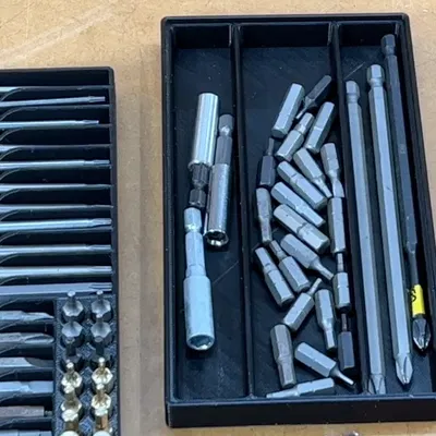 Hộp đựng bit lái và khay dưới cho dụng cụ