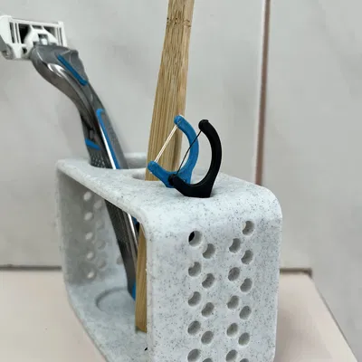 Giá đỡ dao cạo và bàn chải đánh răng cho một người