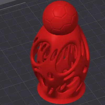 Cúp bóng đá photonic với quả bóng trên đỉnh