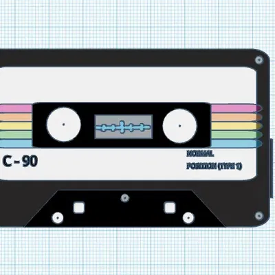 Mô hình băng cassette retro phong cách thập niên 80-90