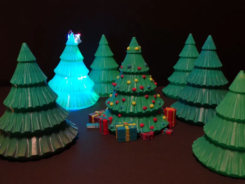 Cây thông Noel đa phần 2019 với chậu và bóng đèn - Image 1