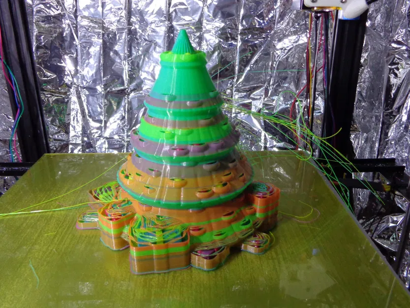 Cây thông Noel đa phần 2019 với chậu và bóng đèn - Image 3