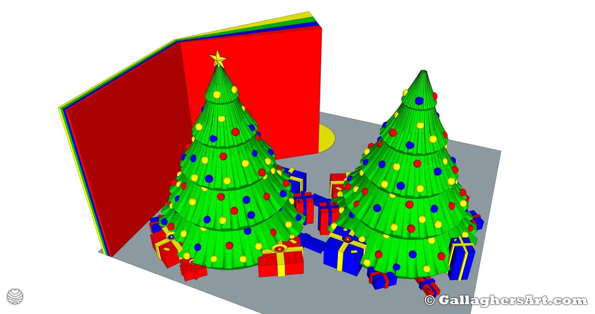 Cây thông Noel đa phần 2019 với chậu và bóng đèn - Image 10