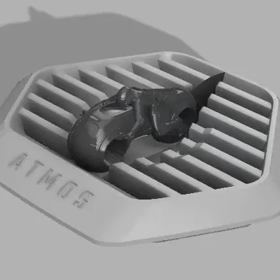 Bìa Atmos Evo phiên bản Tron với mô hình xe máy