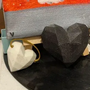 Dây chuyền hình trái tim phong cách low poly