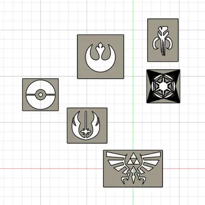 Thẻ decal logo chuyên nghiệp cho các nhân vật và biểu tượng