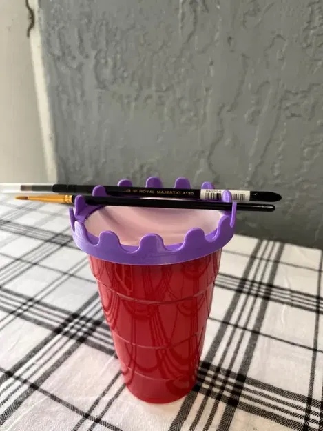 Giá đỡ cọ vẽ cho cốc dùng một lần - Image 2