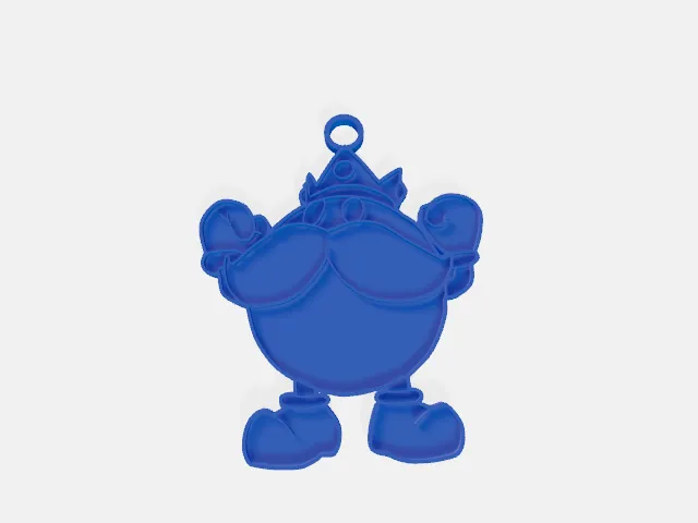 Dây chuyền/ móc khóa Yoshi dễ in màu đen phẳng - Image 1