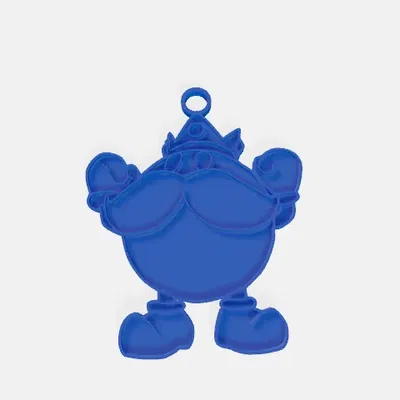 Dây chuyền/ móc khóa Yoshi dễ in màu đen phẳng