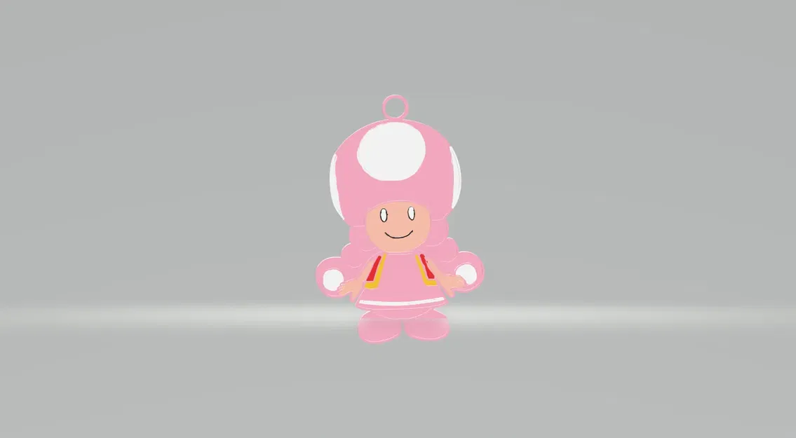Dây chuyền/chìa khóa Toadette dễ in 3D - Image 1