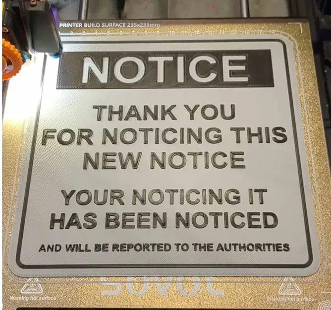 Biển báo hài hước: Thông báo thông báo - Image 1