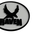 Lót ly bia có logo Raven in hai màu - Thumbnail 1