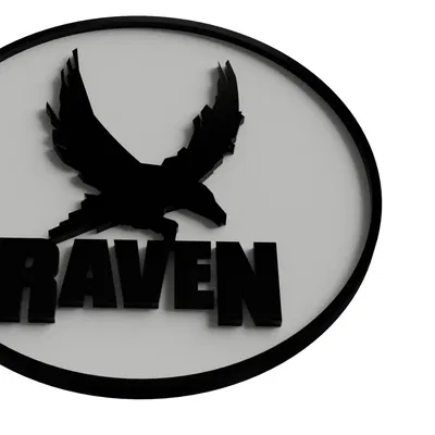 Lót ly bia có logo Raven in hai màu
