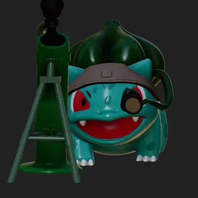 Nhân vật Bulbasaur quân sự mô phỏng 3 phần lắp ghép