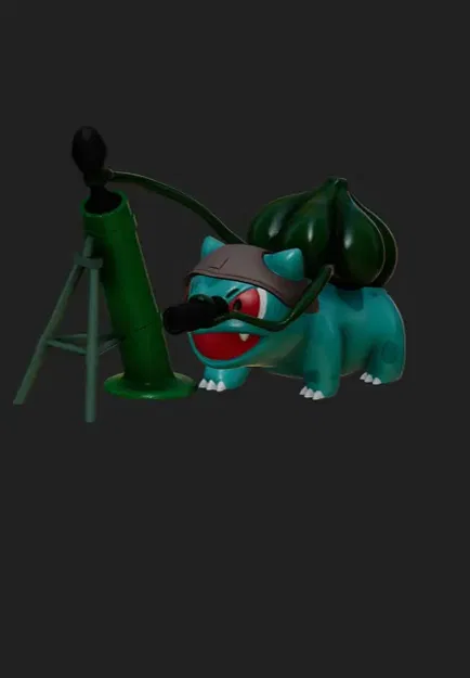 Nhân vật Bulbasaur quân sự mô phỏng 3 phần lắp ghép - Image 2