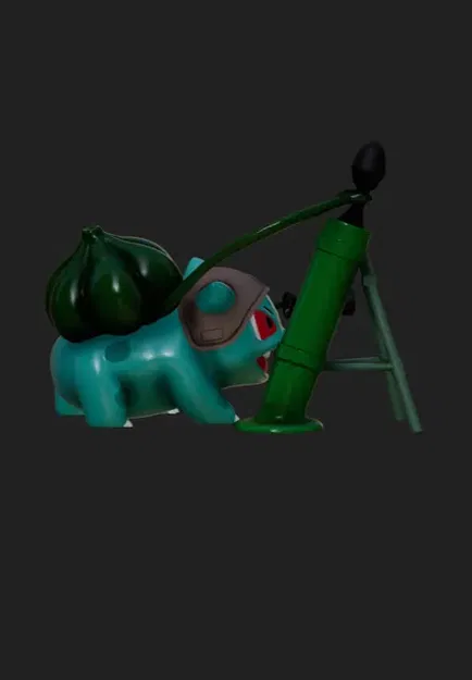 Nhân vật Bulbasaur quân sự mô phỏng 3 phần lắp ghép - Image 3