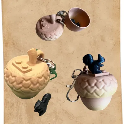 Móc khóa hạt sồi Lego độc đáo và tiện lợi