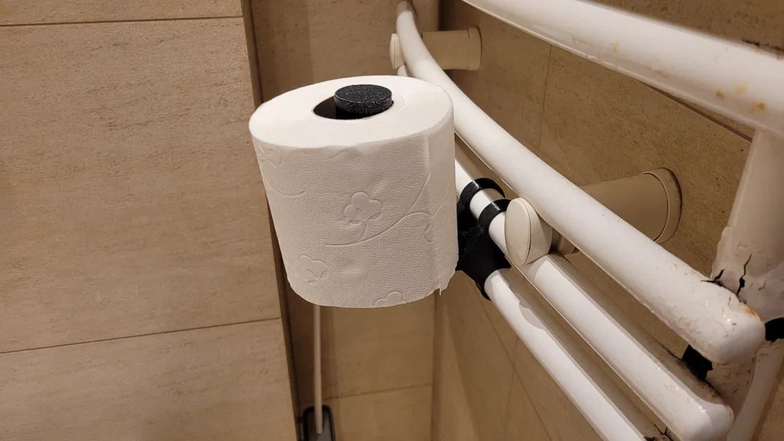 Giá đỡ giấy vệ sinh gắn tường cho bộ tản nhiệt phòng tắm - Image 1