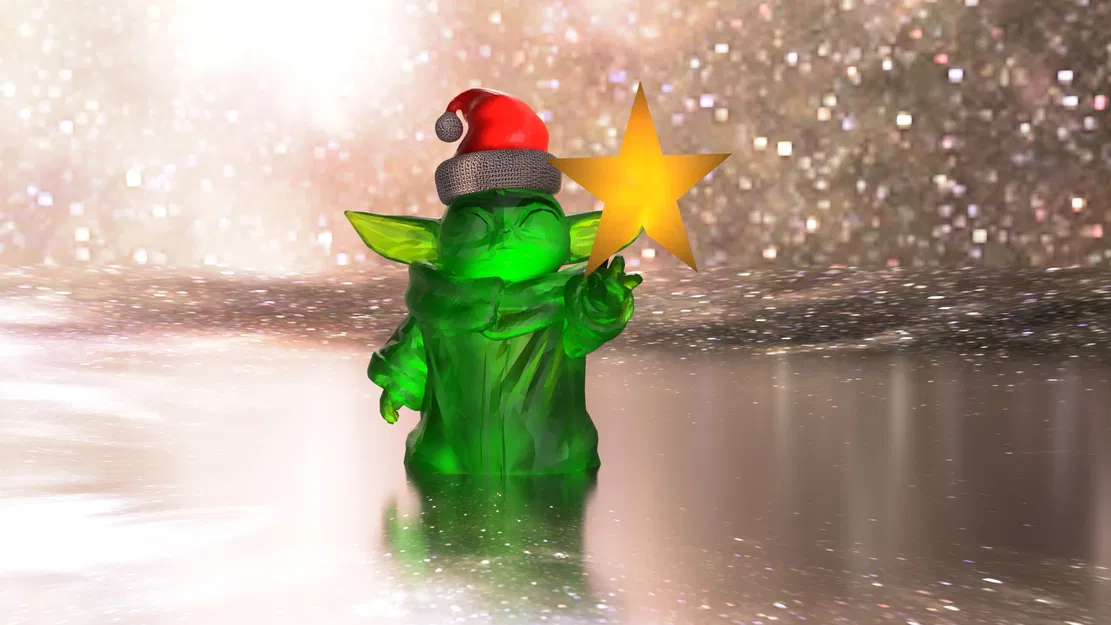 Mũi tên trang trí cây thông Giáng sinh Baby Yoda 'Grogu - Image 1