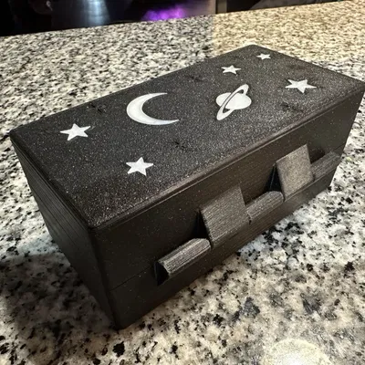 Vỏ đựng slide máy chiếu chủ đề không gian cho 9 slide