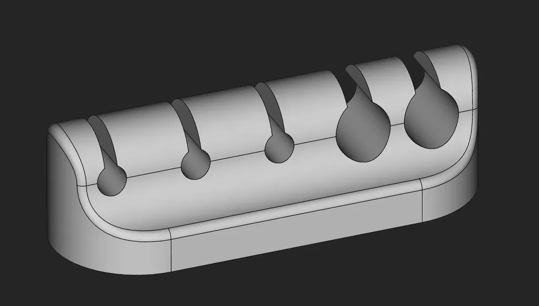 Giá đỡ cáp cho 3 cáp mỏng và 2 cáp dày - Image 2