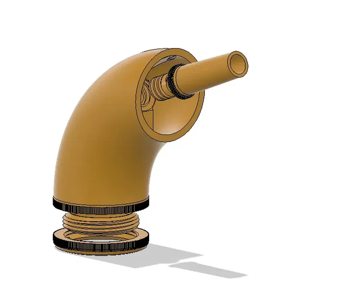 Mouthpiece tuba 90 độ Alcon 23 kiểu macaroni - Image 1