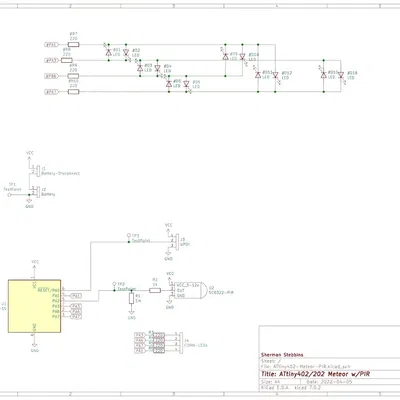 Cây thông Giáng sinh cảm biến chuyển động ATtiny402