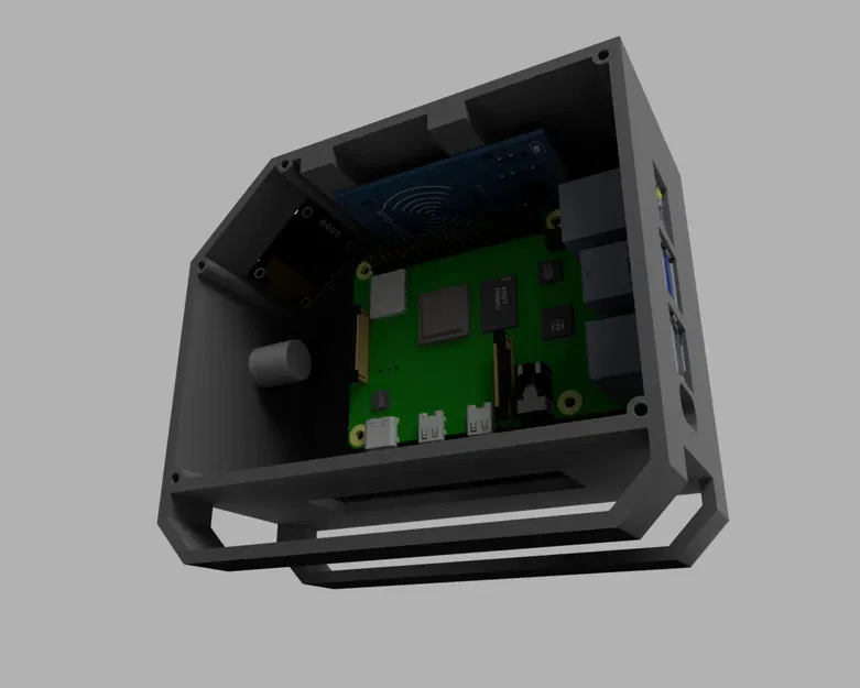 Vỏ cho Raspberry Pi 4B với khe cắm OLED và RFID - Image 1