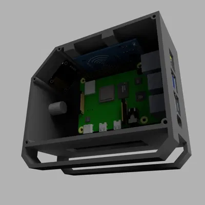 Vỏ cho Raspberry Pi 4B với khe cắm OLED và RFID