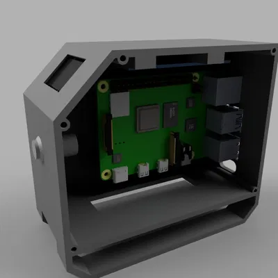 Vỏ cho Raspberry Pi 4B với khe cắm OLED và RFID