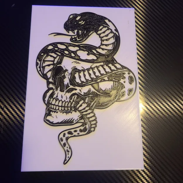 Rắn quấn quanh hộp sọ nghệ thuật độc đáo - Image 1