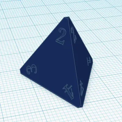 Khối tứ diện 4 mặt cho trò chơi bàn thú vị